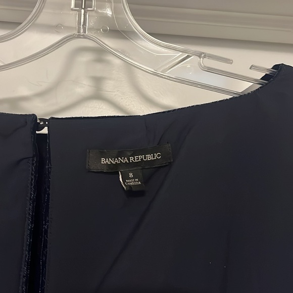 Banana Republic Navy Blue Velvet Dress - Picture 5 of 5